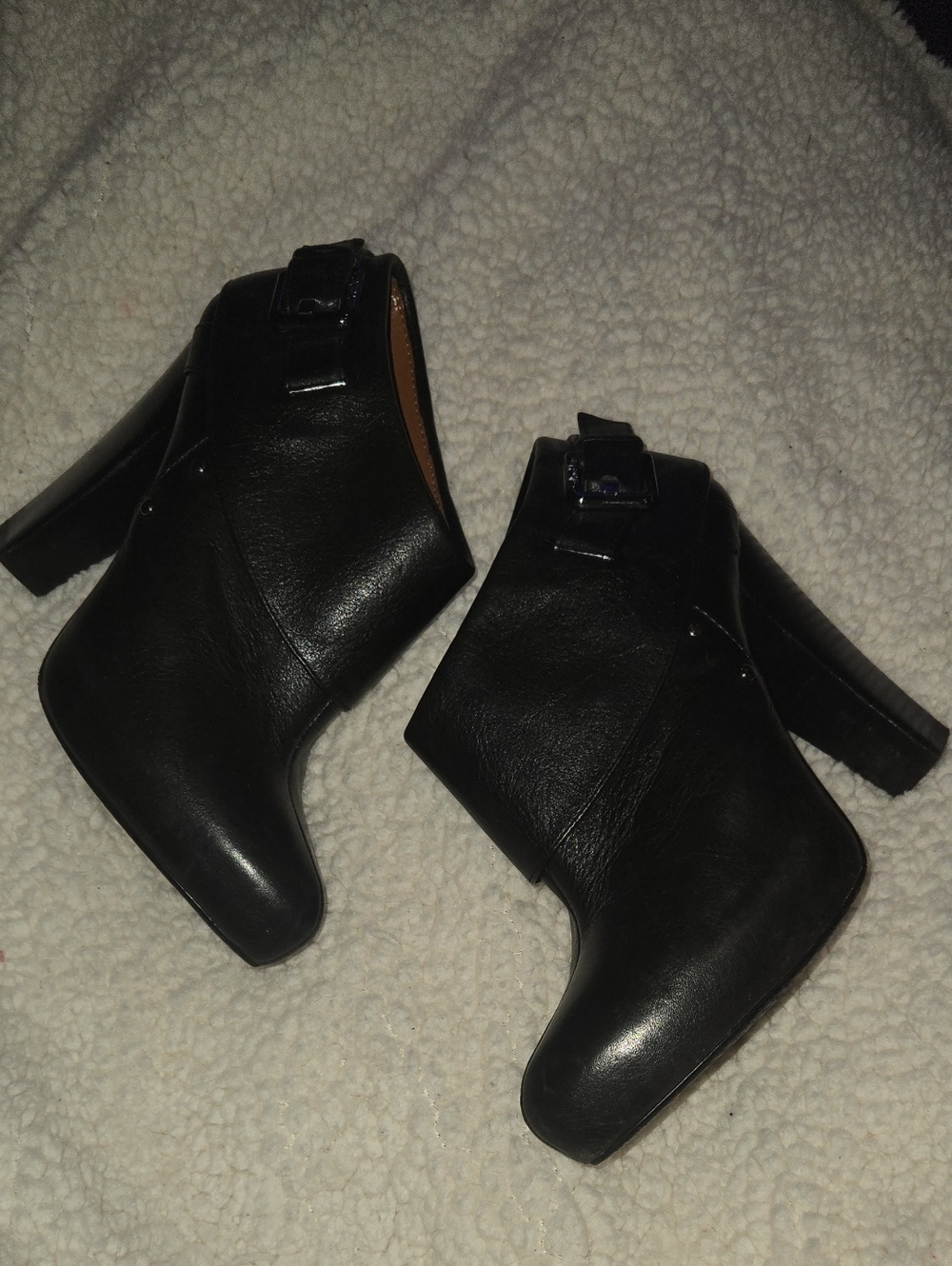 Calvin Klein ( Ella) Size 8M Black Leather Booties